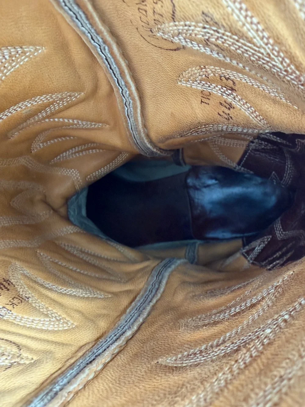 Vintage Nocona Brown Leather Western Cowboy Boots Size 9 D Made in USA Texas